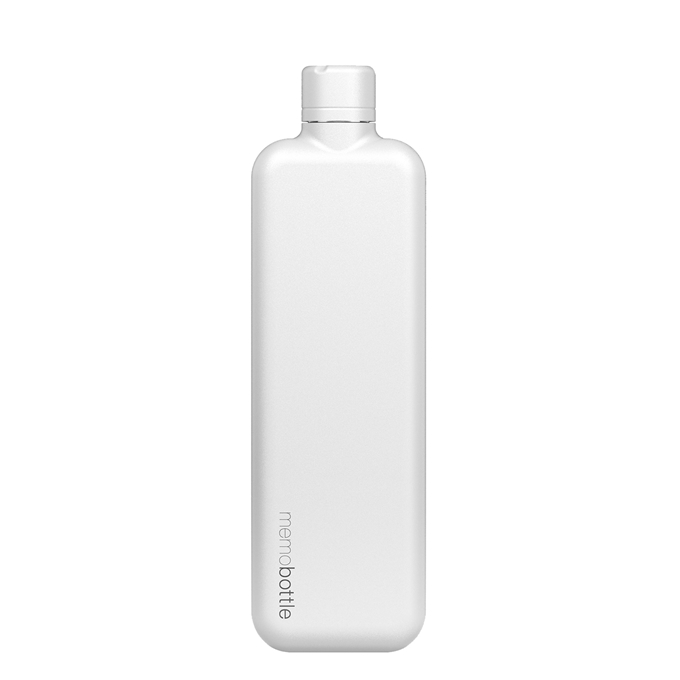 Memobottle Slim Bottle Stainless Steel 600ml white - 1