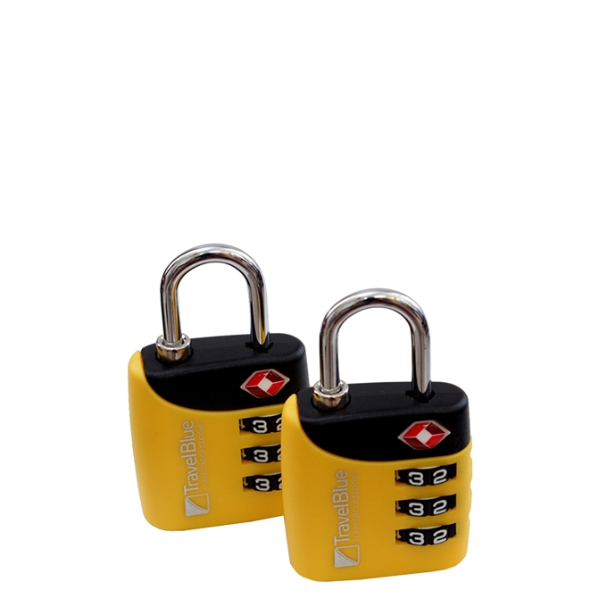 TravelBlue 2x TSA Lock Set yellow - 1