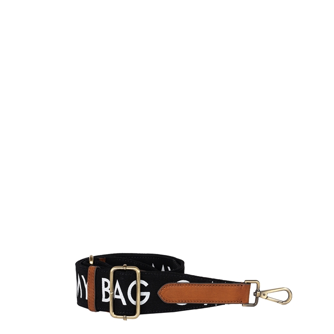 O My Bag Canvas Logo Strap black/cognac - 1
