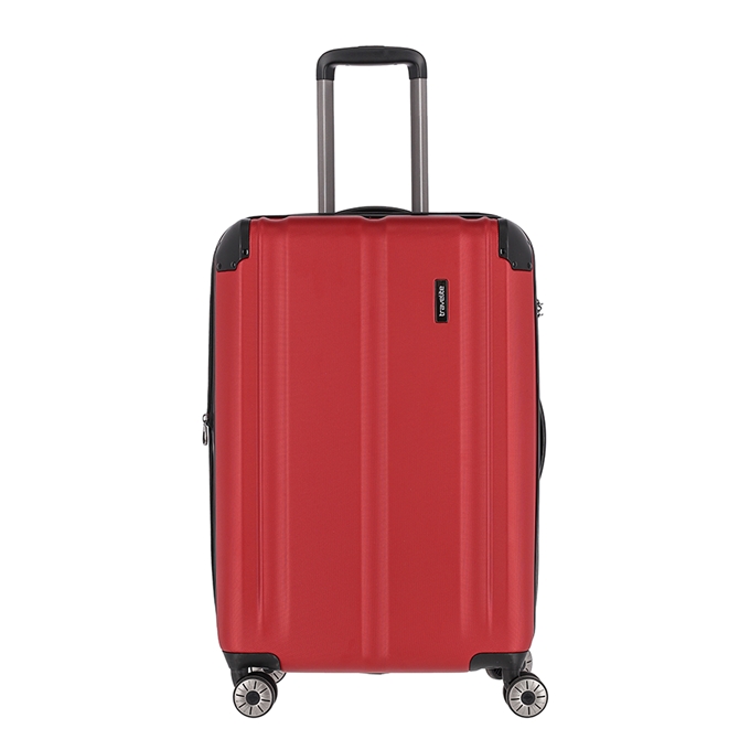Travelite City 4 Wiel Trolley M Expandable red - 1