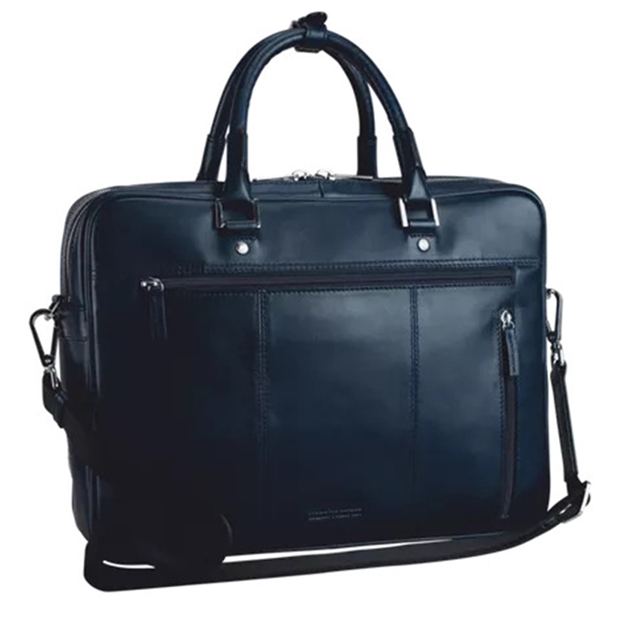 Leonhard Heyden Montreal Zipped Briefcase 2 Compartments blue - 1