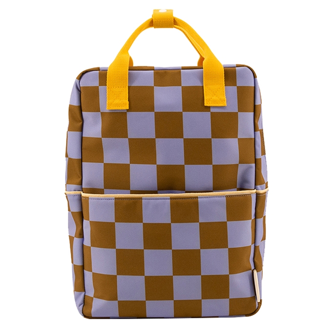 Sticky Lemon Farmhouse Backpack Large Checkerboard blooming purple - soil green - 1