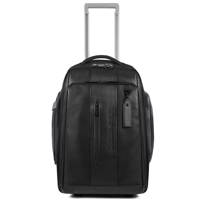 Piquadro Urban Cabin size PC and iPad Trolley Backpack with USB black - 1