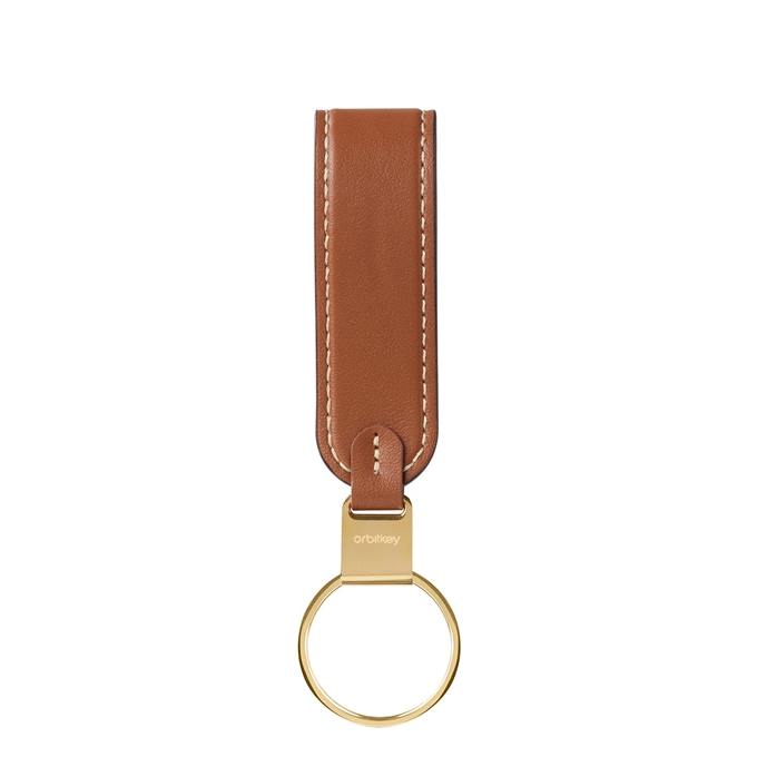 Orbitkey Loop Keychain Leather caramel - 1