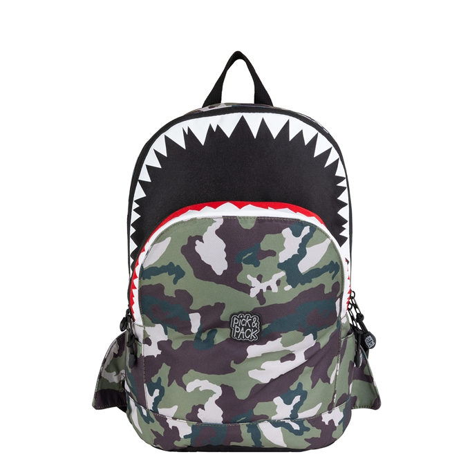 Pick & Pack Shark Shape Backpack M camo - 1