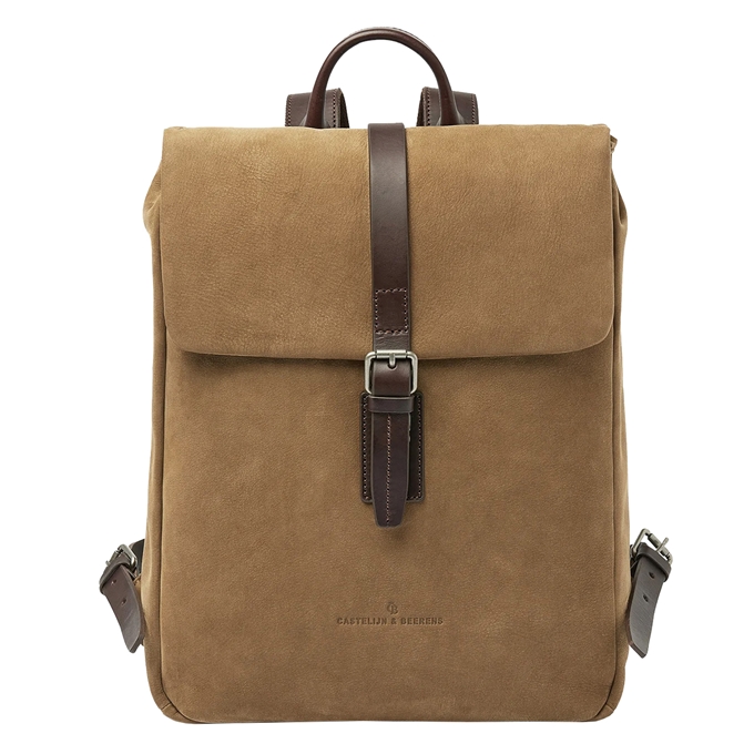 Castelijn & Beerens Veneto Nubuck Laptop Backpack 15,6" taupe - 1