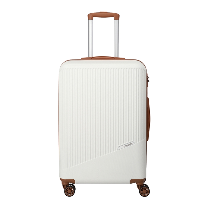 Travelite Bali 4 Wiel Trolley M white/cognac - 1