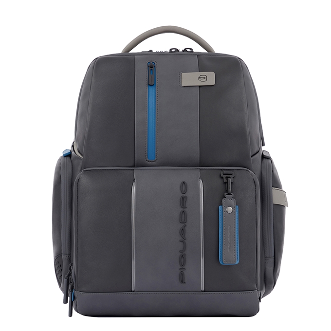 Piquadro Urban Leather I-Tech Backpack black/grey - 1