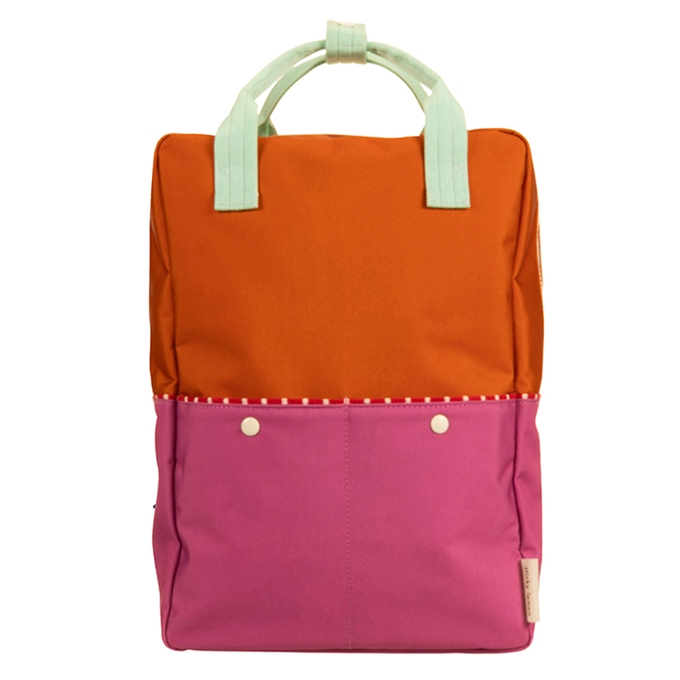 Sticky Lemon Better Together Colourblocking Backpack Large gravel orange rosette pink - 1