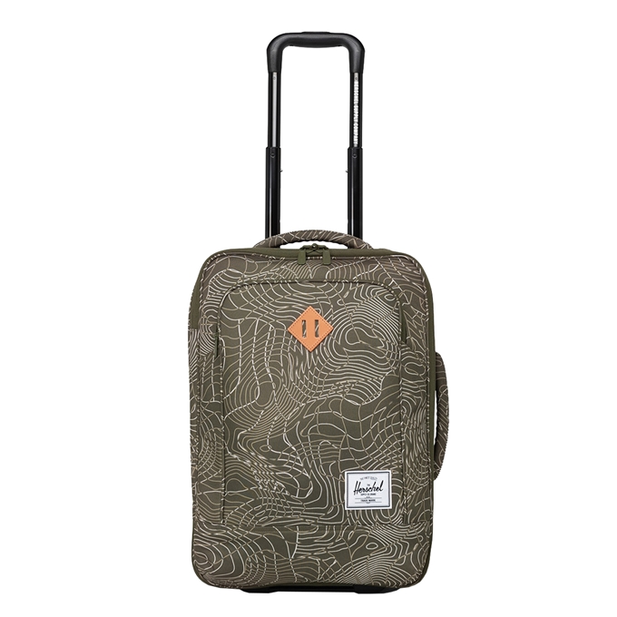 Herschel Supply Co. Heritage Softshell Large CarryOn Luggage ivy green topography - 1