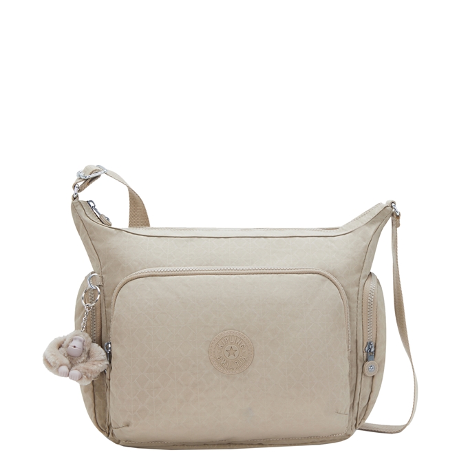 Kipling Gabb sign beige emb - 1