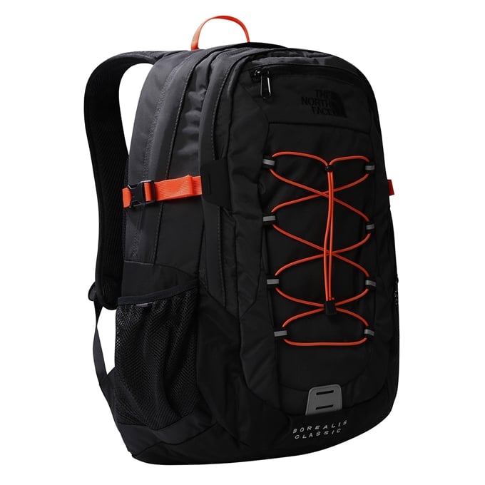 The North Face Borealis Classic asphalt grey retro orange Travelbags.be