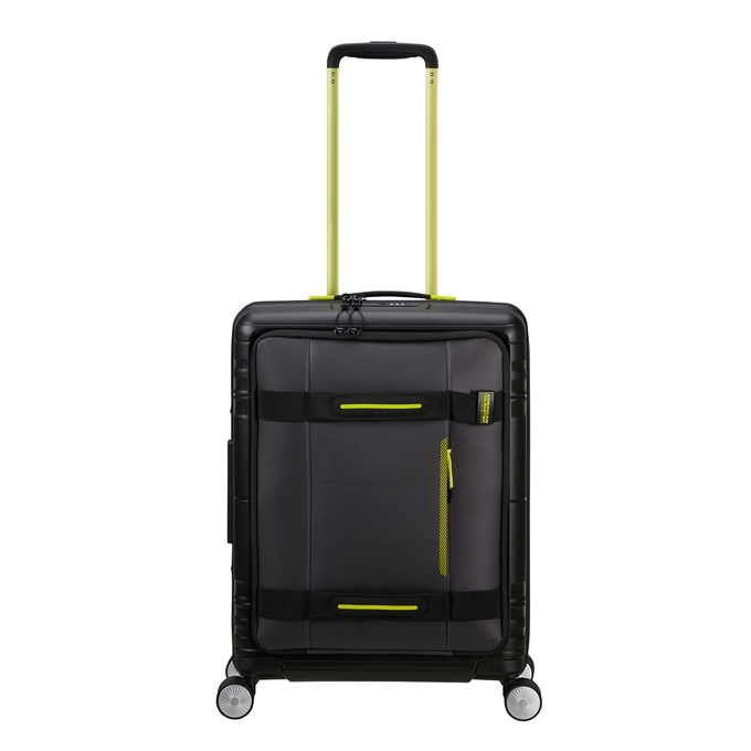 American Tourister Hello Cabin Spinner 55 EXP Coated black/lime - 1