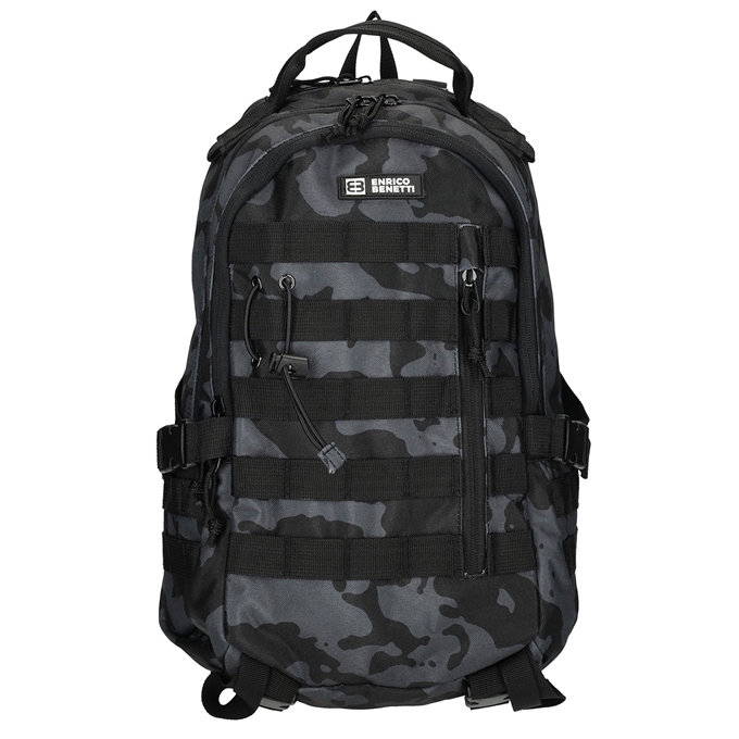 Enrico Benetti Arizona Laptop Backpack 15" black camouflage - 1