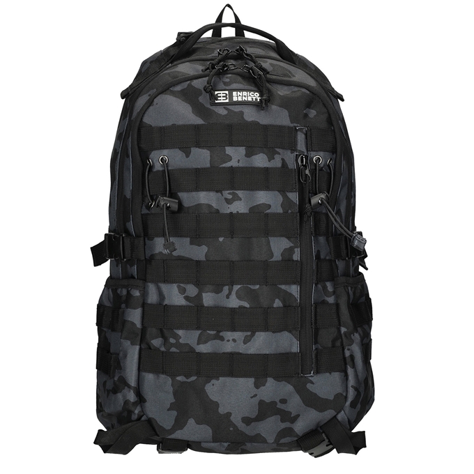 Enrico Benetti Arizona Laptop Backpack 17" black camouflage - 1