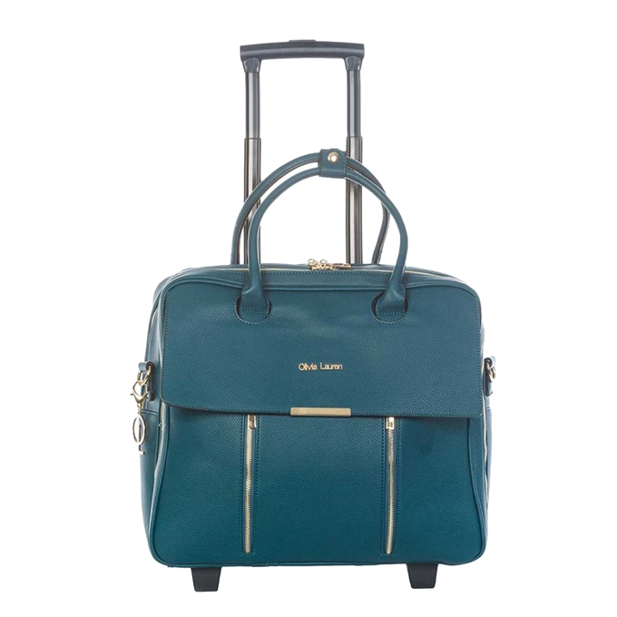 Olivia Lauren Dahlia Business Trolley petrol blue - 1