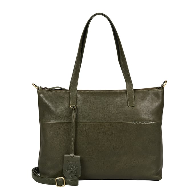 Burkely Natural Norah Workbag 14" dark green - 1