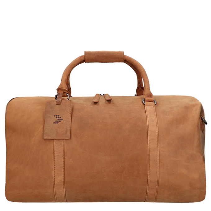 Travelbags Leather Duffle Large cognac - 1