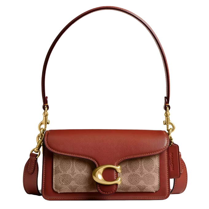 Coach Tabby 20 Signature Leather Shoulderbag tan rust