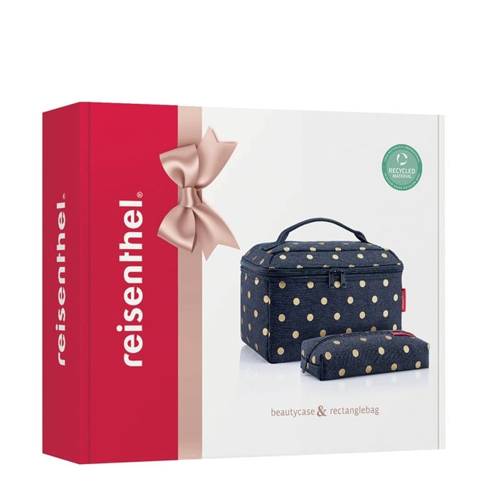 Reisenthel Beautycase Giftset metallic dots blue - 1