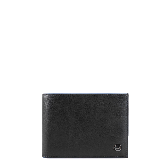 Piquadro Blue Square Mens Wallet with flip up ID window Coin Pocket black | 0