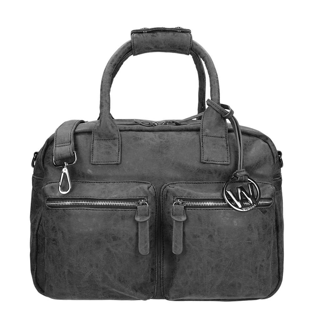 Wimona 15 inch laptoptas Alessia antraciet Tassenshoponline.nl