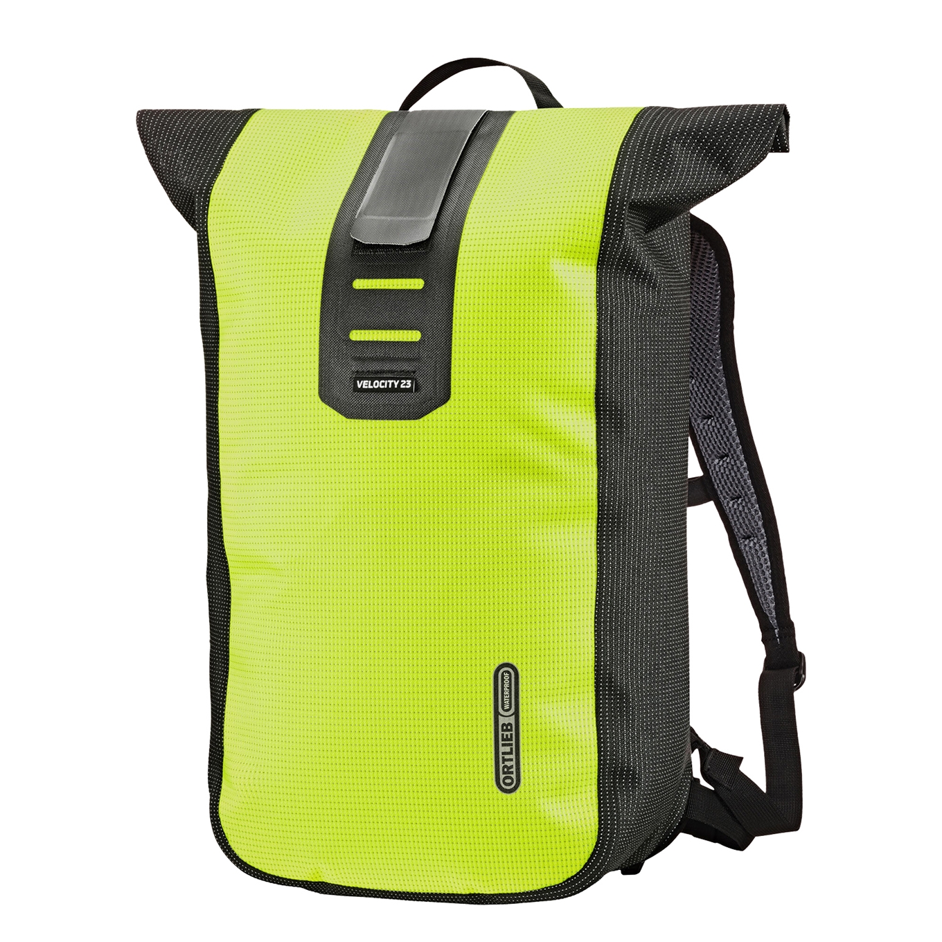 Ortlieb Velocity High Visibility 23 L neon-yellow/black-reflective backpack