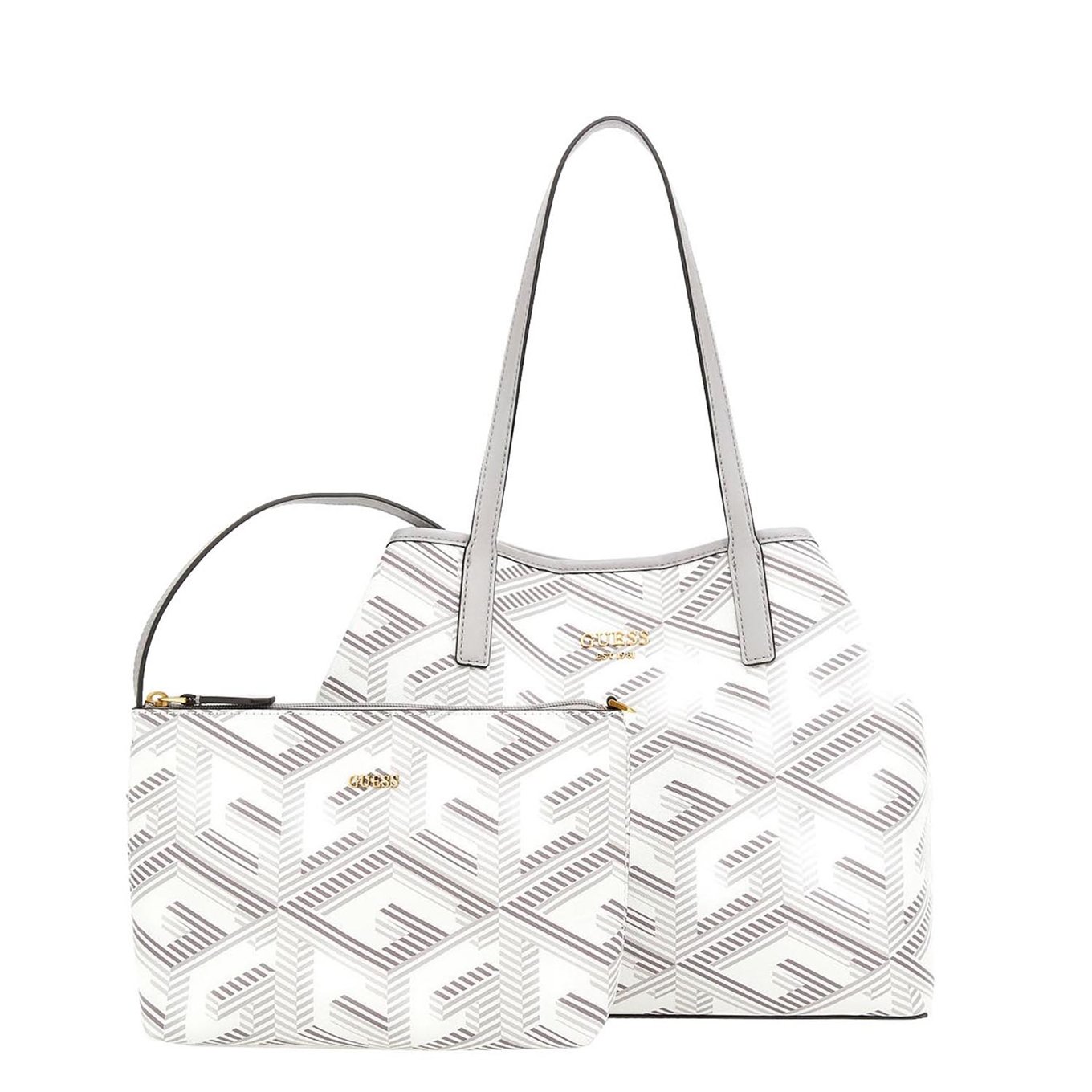 Guess Vikky Tote stone logo | Travelbags.nl