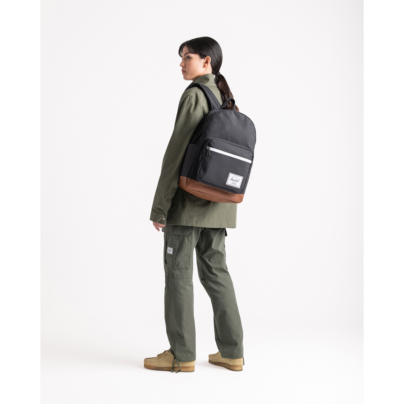 Herschel pop quiz hot sale light grey crosshatch