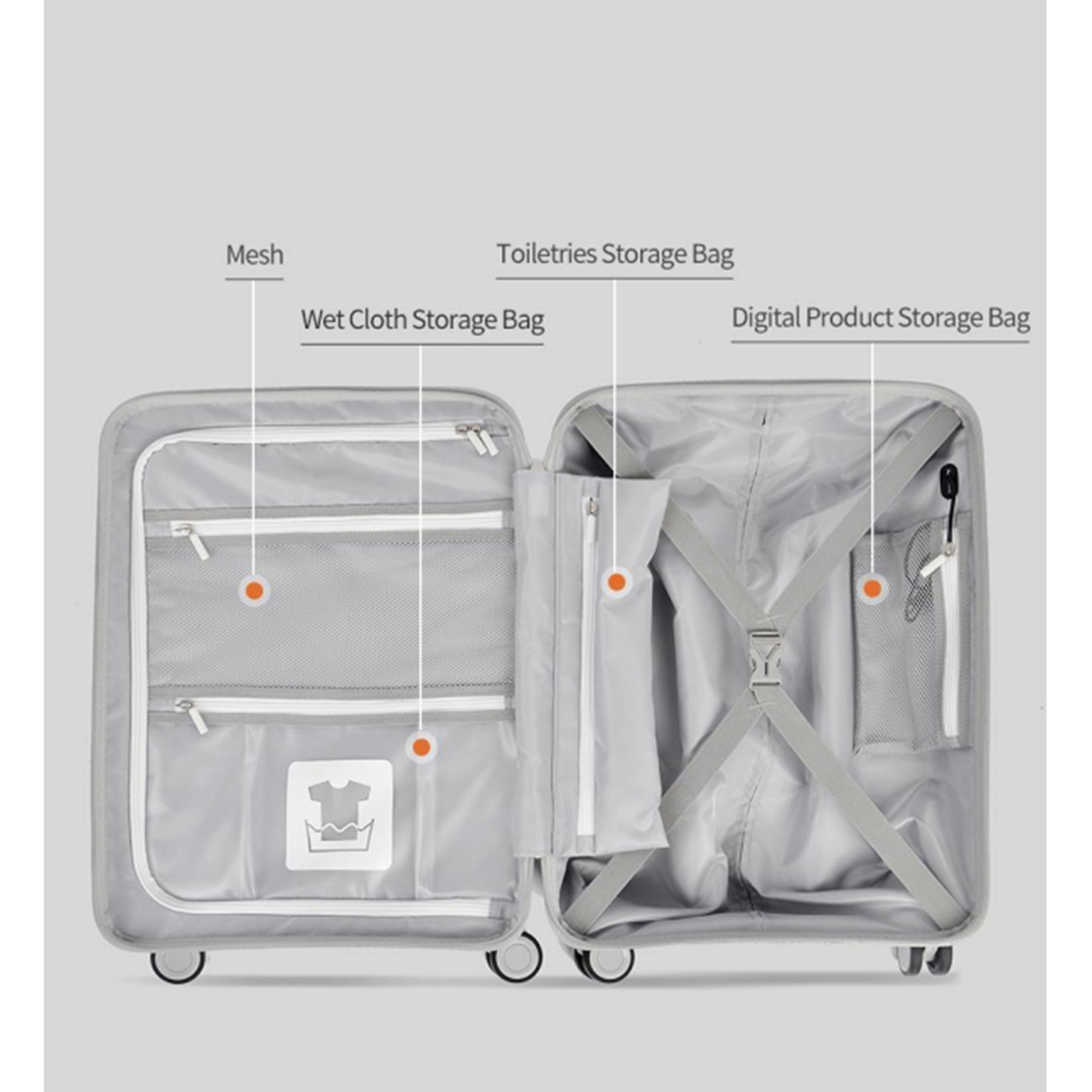 Travelbags The Lina Trolley S white