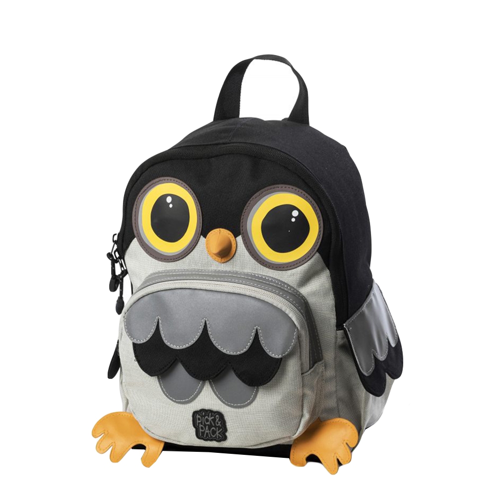 Pick & Pack Owl Shape Backpack grey multi