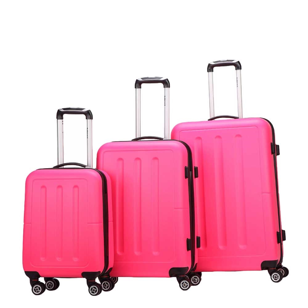 Decent Neon-Fix 3-delige Kofferset pink